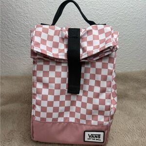 Vans Pink and White Checkered Bag